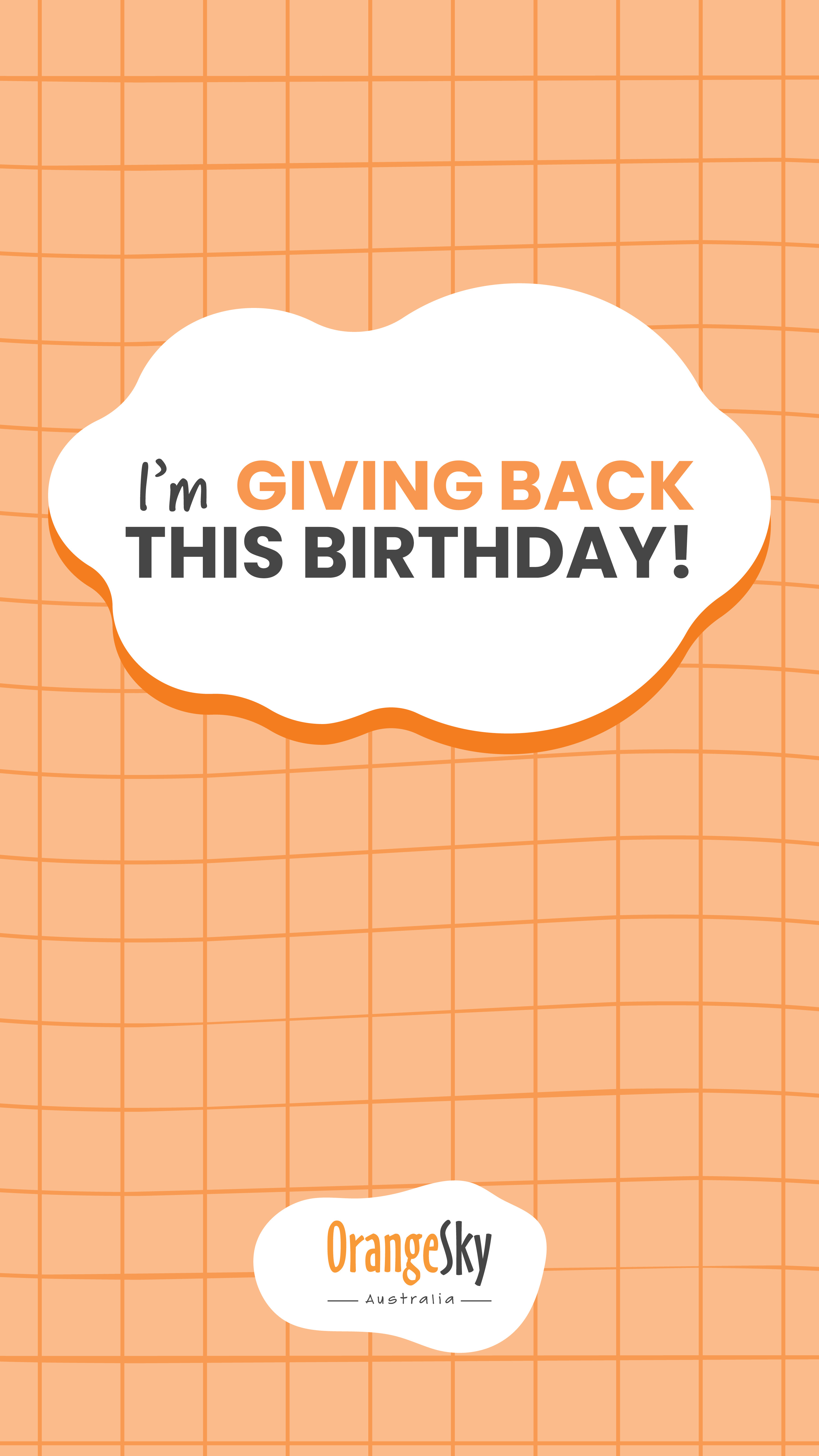 Celebrate Story Tile - I'm Giving Back this Birthday