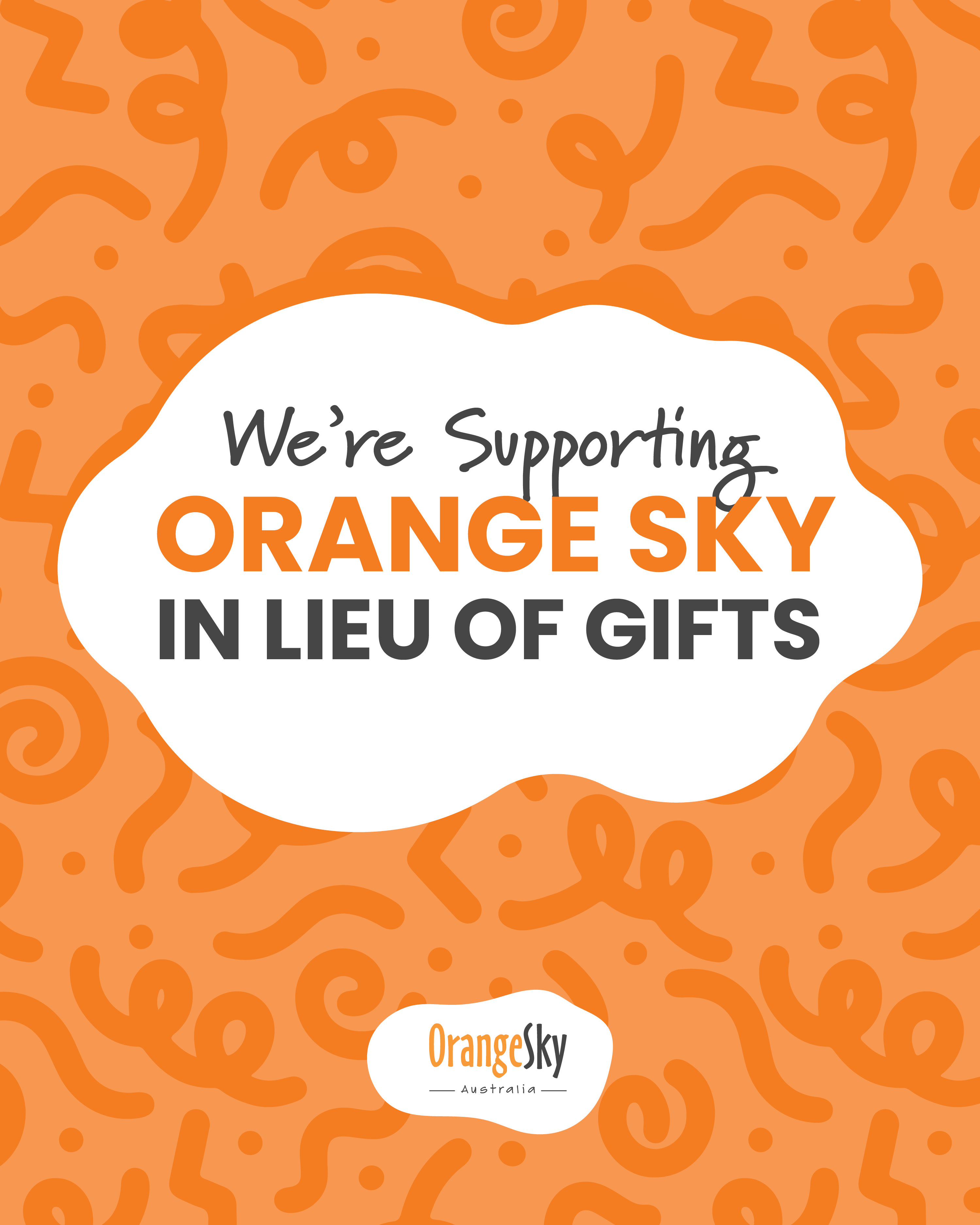 Celebrate Social Tile - We're Supporting In Lieu of Gifts