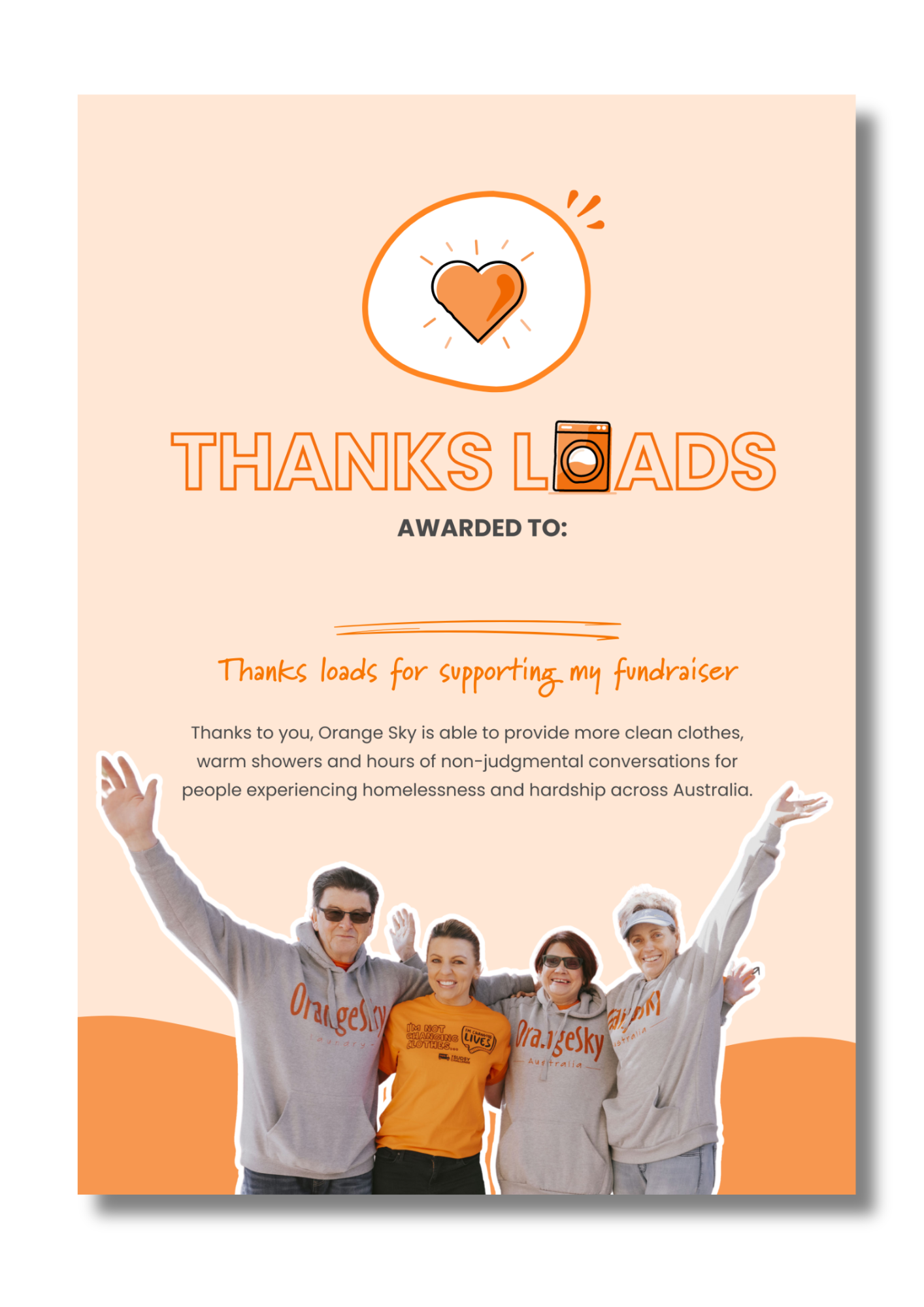 Thank Your Supporters Certificate