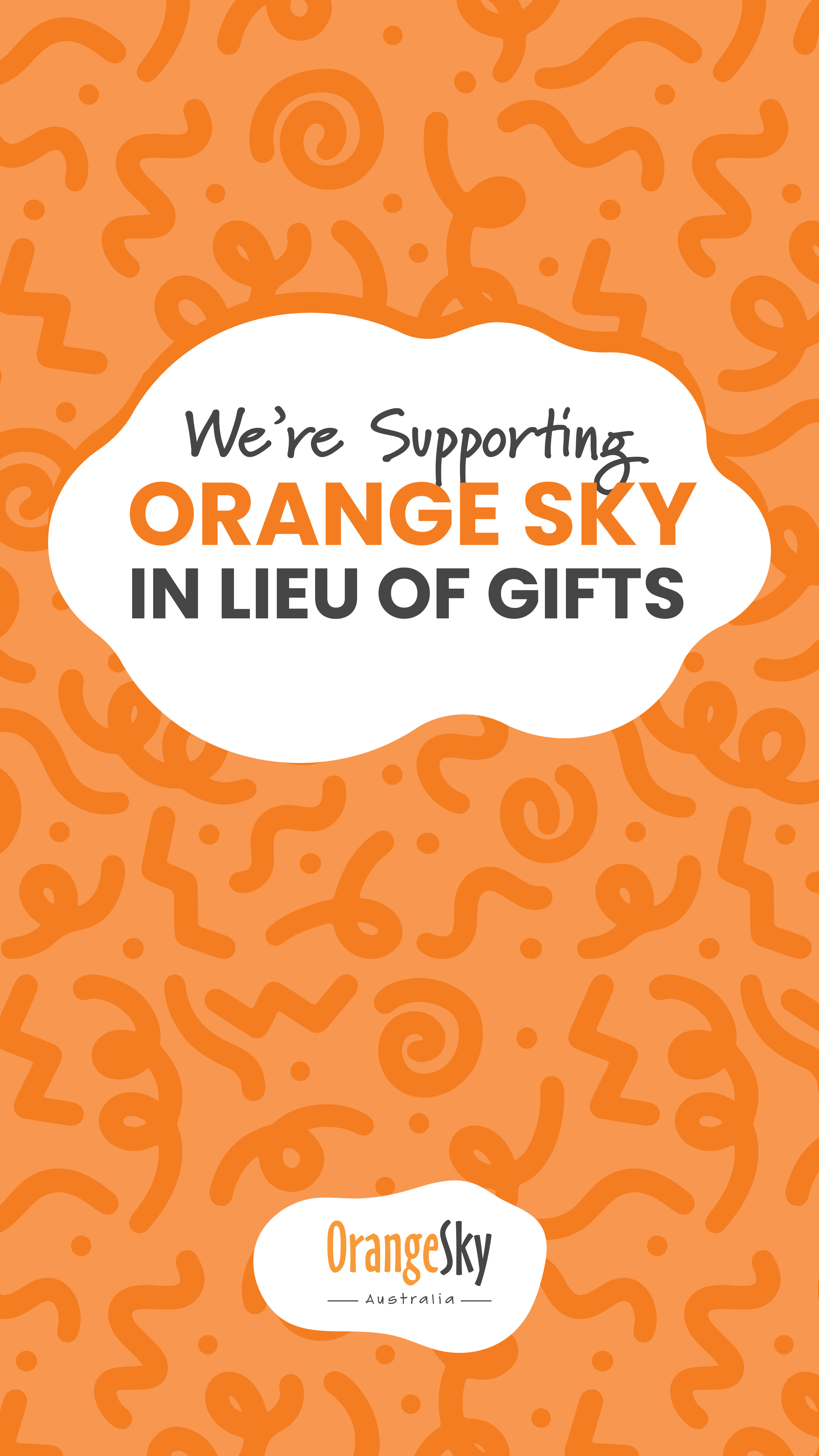 Celebrate Story Tile - We're Supporting In Lieu of Gifts