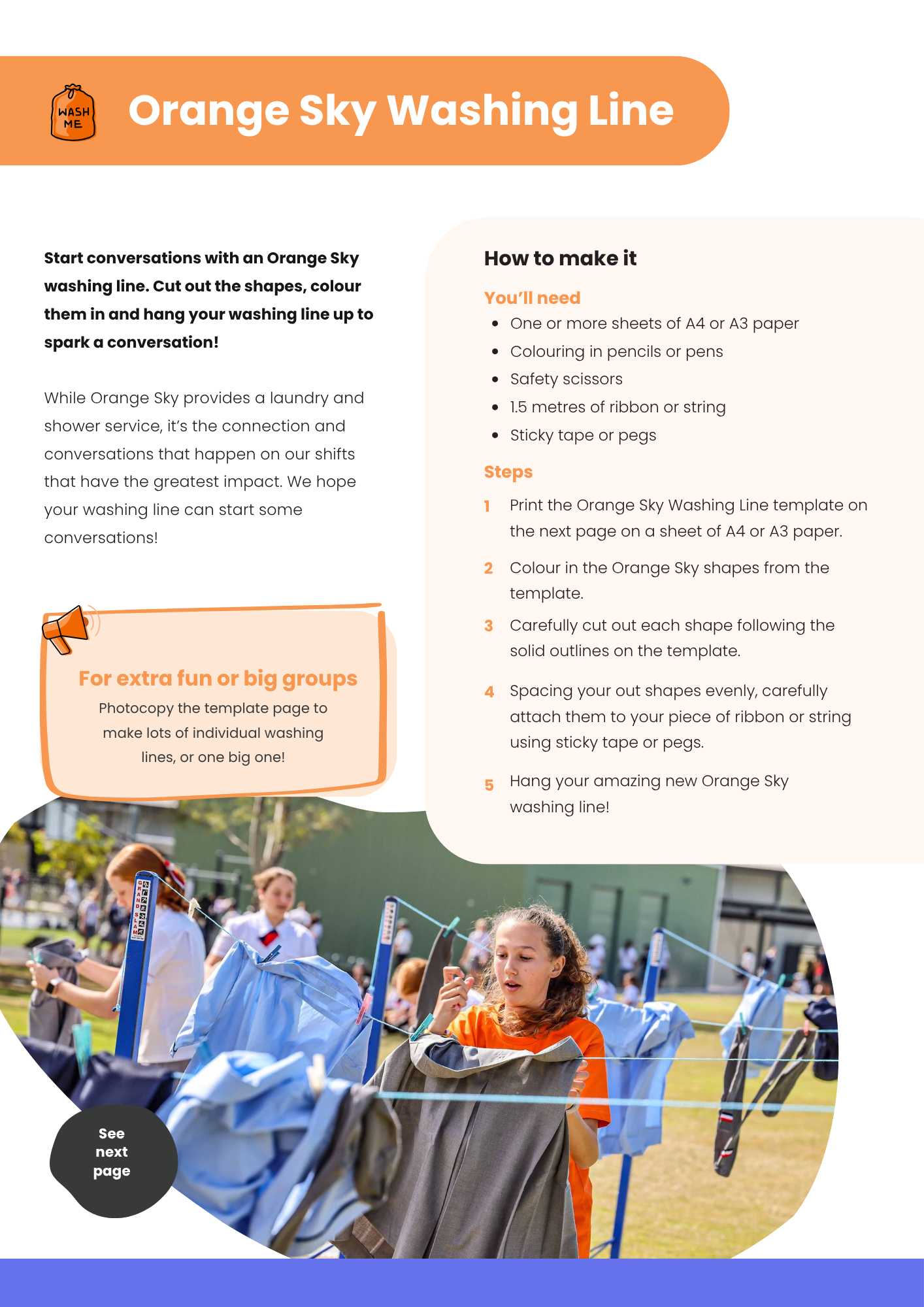 Washing Line Activity