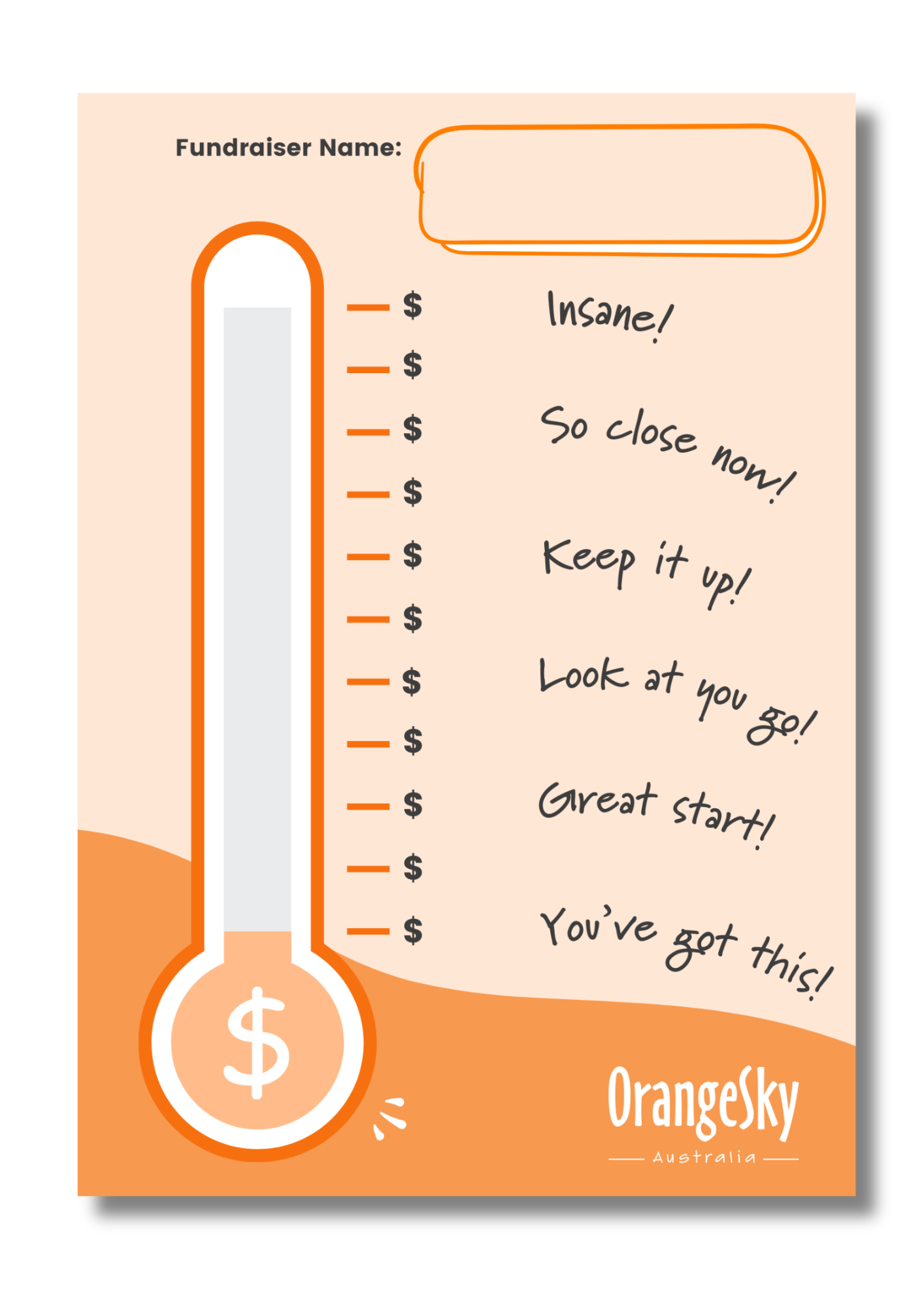 Fundraising Tracking Poster
