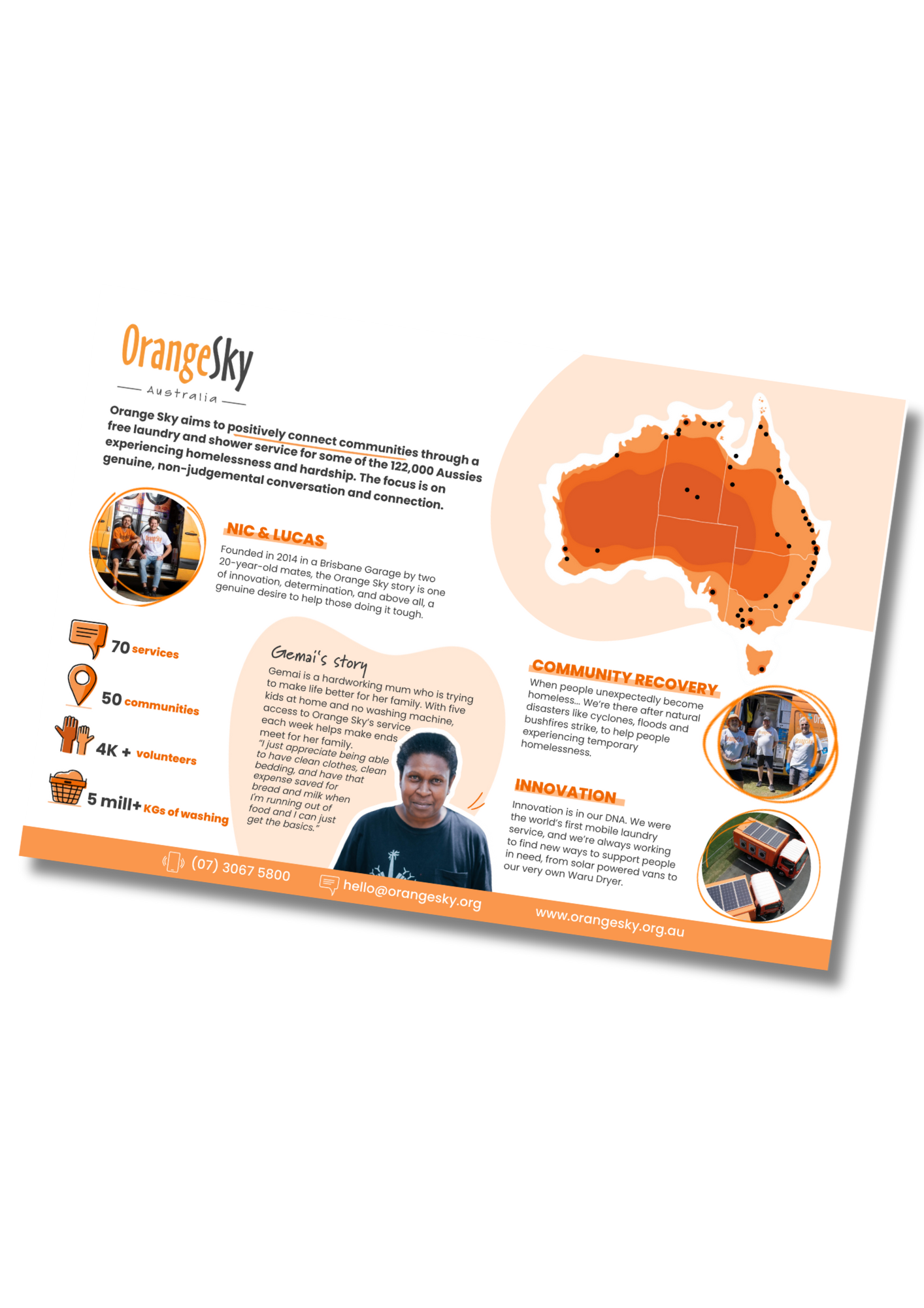 Orange Sky - 1 Page Info Flyer